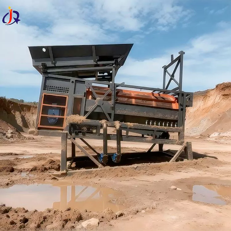 Fregadora de trómel de oro