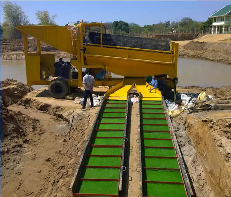 Carro móvil portátil para lavado de oro